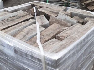 4x4-inch limestone edging